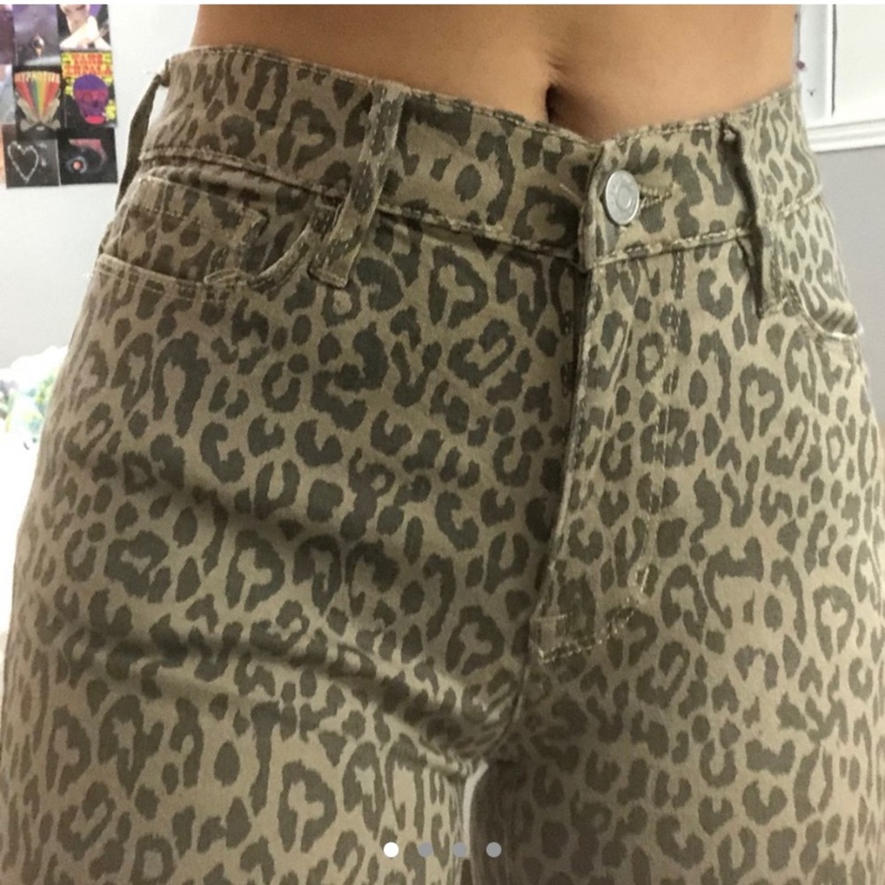 Pacsun leopard cheetah print jeans